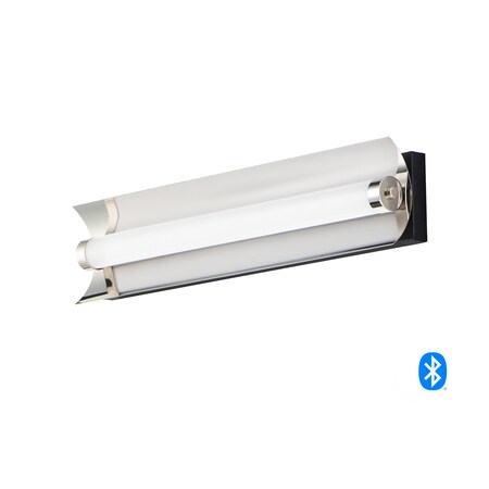 Et2 Reflect 2-Light 2.5" Wide Black / Polished Nickel Vanity Light E25121-01BKPN